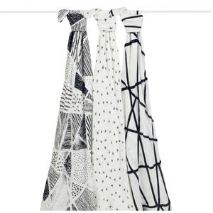 aden + anais Silky Soft Swaddle 3-Pk - Midnight